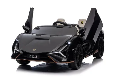 Immagine prodotto di Veicolo per bambini - Auto elettrica "Lamborghini SIAN 2 posti" - licenza - batteria 24V, 4 motori - telecomando 2,4Ghz, MP3, sedile in pelle + EVA nero