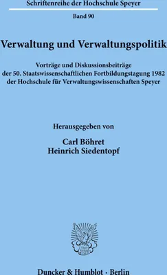 Produktbild von Verwaltung und Verwaltungspolitik.