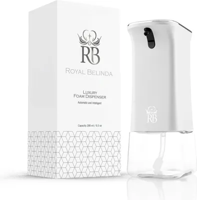 Produktbild von Royal Belinda Seifenspender – 280 ml – Automatisch – Schaumspender mit Sensor – Wandmontage – No Touch – Seifenpumpe – Weiß