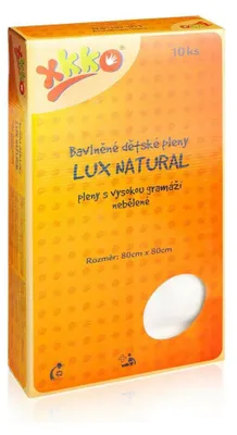 Obrázok produktu pre XKKO LUX ECO vysokogramážne bavlnené plienky 80x80  nebielené - 10ks