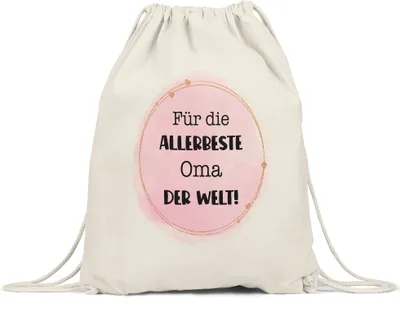 Produktbild von Für die allerbeste Oma der Welt Turnbeutel Stiefoma Weihnachten Muttertag Geburtstag Geschenk