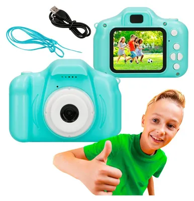 Produktbild von Extralink Kinderkamera H20 Blau, Digitalkamera, 1080P 30fps, 2.0“ Display