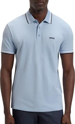 Produktbild von Boss Herren Poloshirt Paddy Regular Fit, kurzer Kragen, 3 Knöpfe