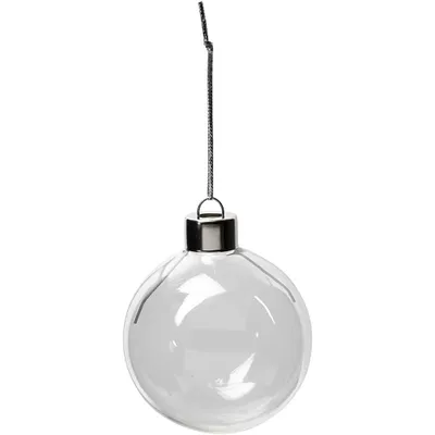 Produktbild von Creativ Company 55942, Kugel-Weihnachtsschmuck, Glas, Transparent, 8 Stück(e), Box, 59 mm