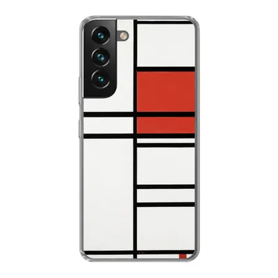 Produktbild von MuchoWow® Handyhülle Schutzhülle Hülle für Samsung Galaxy S22 Komposition mit Rot und Weiß - Piet Mondrian Silikon Softcase Handy Hülle - Mobiltelefonhülle