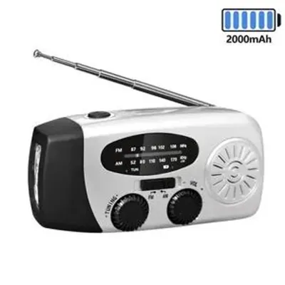 Produktbild von Solar radio,Selbstbetriebenes Kurbelradio mit LED-Taschenlampe,Notfallradio AM/FM Wetter Wind Up Radio, Handkurbel-Dynamo für Notladung von