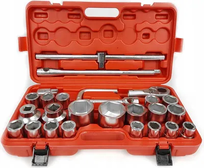 Produktbild von Steckschlüsselsatz, 26-teilig, 3/4"" und 1"" 21-65 mm, 6-kant