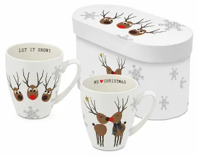 Productafbeelding van PPD Kerstmokken, set van 2, bekers, nieuwe bone china, 350 ml, artikelnummer 360103214