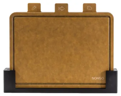Obrázek produktu pro Systém SORSO Home Harmony: Řezací prkénka (z celulózových vláken) + stojan, 3 kusy