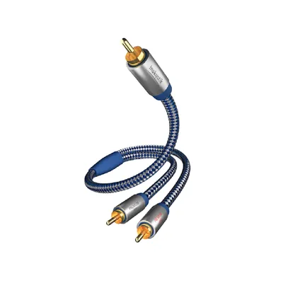 Zdjęcie produktu dla in-akustik kabel audio RCA do urządzeń audio - 3 m - tak - 2 x wtyk RCA stereo audio - 1 x wtyk RCA stereo audio - pozłacany - niebieski, srebrny