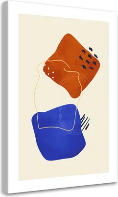 Immagine prodotto di Quadro su tela Forme astratte in stile boho 60x90 Feeby Quadro colorato per la parete pronto da appendere