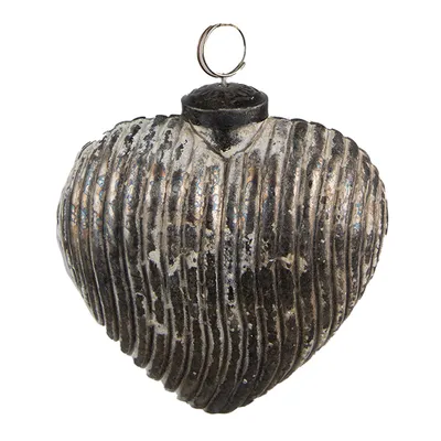Obrázek produktu pro Clayre & Eef Vánoční cetka 11x5x12 cm šedé sklo