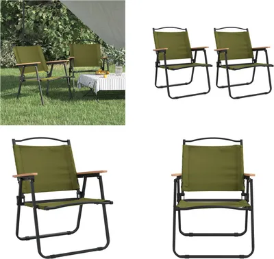Obrázek produktu pro vidaXL Kempingové židle 2 ks. Zelená 54x55x78 cm Oxford tkanina - kempingová židle - kempingové židle - plážová židle - pikniková židle