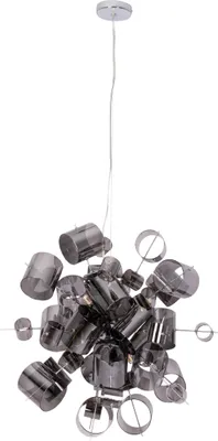 Produktbild von Näve Leuchten Pendelleuchte "SIRIUS" H: 190cm Pendelleuchte "SIRIUS" H: 190cm Pendelleuchten - Pendelleuchte "SIRIUS" Ø: 65cm chrom, Hängelampe im Modern Style, aus Metall und Glas in chrome, 190 cm hoch, Ø 65 cm, G9-Fassung