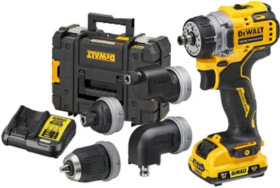 Produktbild von DeWalt DCD703L2T-QW Akku-Bohrschrauber, 4 Köpfe, 12 Volt