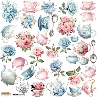 Produktbild von AUFKLEBER - ScrapLove - Tea Roses 1 - Teerosen 1