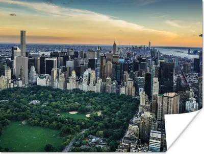 Produktbild von MuchoWow® Poster New York - Central Park - Skyline 160x120 cm - Foto Plakat