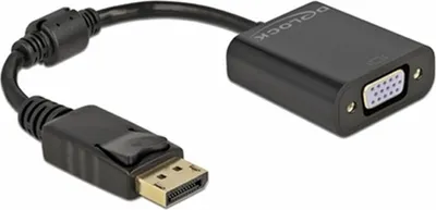 Produktbild von DELOCK Displayport Adapter 1.2 Stecker < VGA Buchse Schwarz