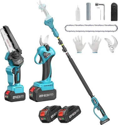 Obrázok produktu pre Elektrické nožnice, akumulátorové, teleskopická tyč, s batériou 2x40Ah