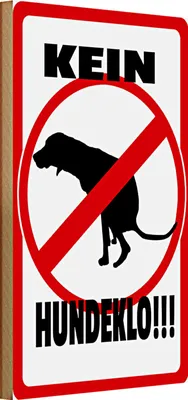 Produktbild von Holzschild Spruch HInweis 20x30cm Kein Hundeklo Tiere Hund