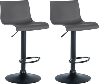 Produktbild von 2er Set Barhocker Branford Kunststoff grau