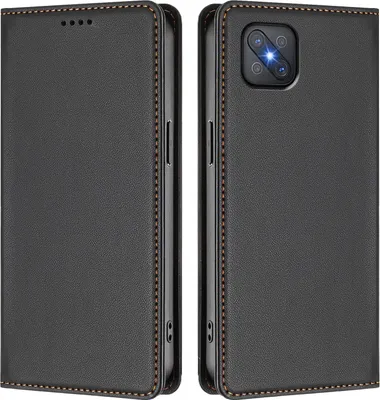 Immagine prodotto di Custodia in pelle per Oppo A92s, flip case magnetico in Finto cuoio con supporto Nero