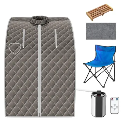 Mobile Dampfsauna 3 l, 78x87x101 cm, mit Fernbedienung, Timer & Temperatur