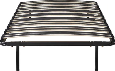 Produktbild von Gestell Lattenrost 90 x 190 cm - 15 Latten - 3 Zonen für verstärkten Halt im Lendenbereich - Mit Füßen - Schwarz - CERRISI von YSMÉE