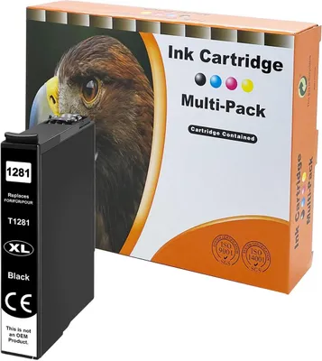 Produktbild von Kompatible Tintenpatrone für Epson T1281 Schwarz - Hochwertige Druckqualität für Stylus & Office BX305-Serie