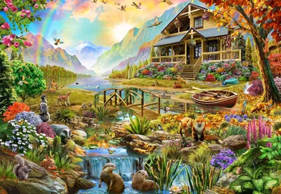 Immagine prodotto di Puzzle Bluebird Landschaftspuzzle Country Paradise - 1000 Teile Puzzle