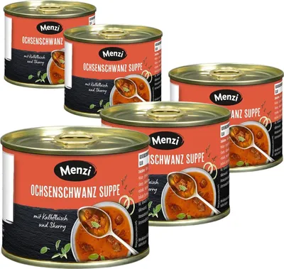 Produktbild von Menzi Ochsenschwanzsuppe, 5x200ml