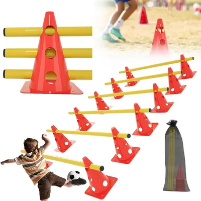 Produktbild von Sports Steckhürdenset, Koordinationstraining für Hunde Teamsport Fussball, Multifunktionskegel