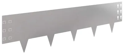 Immagine prodotto di vidaXL Bordura per prato, 10 pezzi, 100 x 25 cm, acciaio, argento