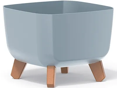 Produktbild von nabbi Kunststoff-Pflanzgefäß auf Beinen DGQL240 24 cm - hellgrau