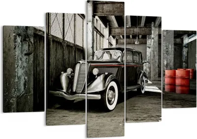 Produktbild von Bild auf Leinwand - Leinwandbild - Auto klassisch auto modell - 150x100cm - Wand Bild - Wanddeko - Leinwanddruck - Bilder - Kunstdruck - Wanddekoration - Leinwand bilder - Wandkunst - EA150x100-2557