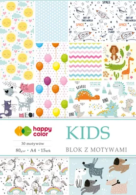 Obrázek produktu pro Happy Color A4 80g 15 listů s motivy KIDS