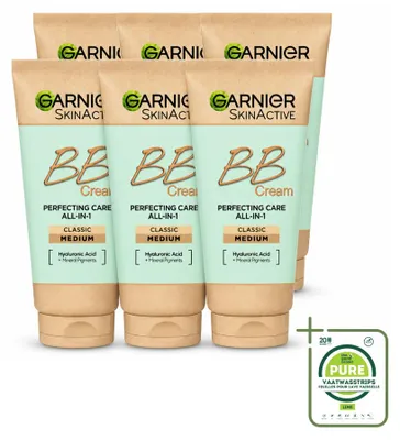Produktbild von 6 x Garnier SkinActive BB Cream Classic Medium 5-in-1 - 50 ml - Großpackung - 6 Stücke