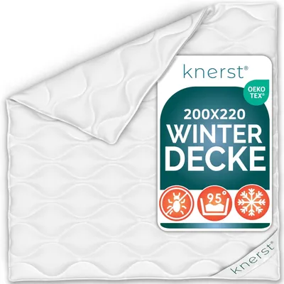 Produktbild von KNERST® Winterbettdecke PolarDream - atmungsaktive und temperaturausgleichende Winterdecke - extra warme Bettdecke - Größe: 220x200