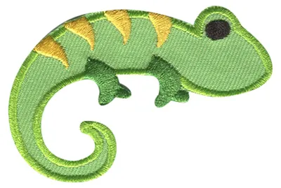 Obrázek produktu pro Gekon Salamandr zvířecí - nášivka, nažehlovací, nažehlovací aplikace, nášivky, k nažehlení, velikost: 6,7 x 4,2 cm