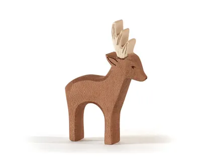Produktbild von Ostheimer Rehbock Holz-Spielfigur, handgefertigt, 12,5 cm, für Kinder ab 3 Jahren