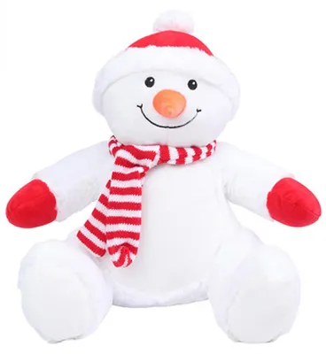 Image de Mumbles MM567 | Bonhomme de neige Zippie Snowman - Couleur : White - Taille : One Size
