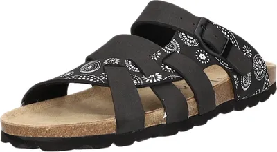 Produktbild von Alyssa Damen-Pantolette mit Tieffußbett Schwarz-Weiß, Farbe:schwarz, EU Größe:42