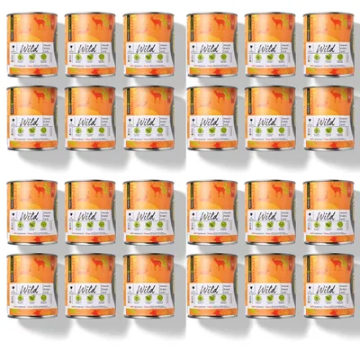 Produktbild von Favly Wild mit Amaranth, Brokkoli & Leinöl – 24×800 g Nassfutter für Hunde