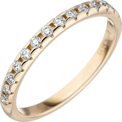 Produktbild von Gr. 54 Damen Ring 585 Gold Gelbgold 15 Diamanten Brillanten Goldring Diamantring