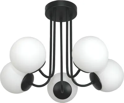 Produktbild von DECKENHÄNGENDE PLAFON SCHWARZE GLASLAMPE WEIß 15-190 GOSTI