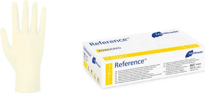 Produktbild von Reference™Untersuchungshandschuh aus Latex, gepudert, X-Small (5,5) | Packung (100 Stück)