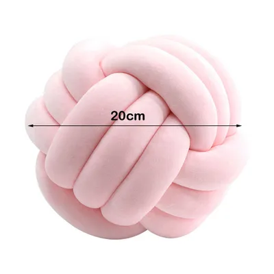 Produktbild von CANDeal 20cm Knotenkissen, Geknotetes Kissen für Sofa, Bett, Dekorat, Zierkissen Knoten, Knoten-Ball-Kissen