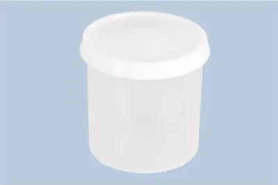 Zdjęcie produktu dla Zakręcany słoik Hünersdorff 1000 ml, PP, okrągły, przezroczysty, z pokrywką w kolorze naturalnym