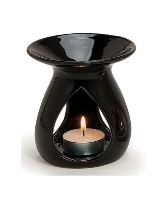 Produktbild von Duftlampe schwarz - 11x10cm Keramik Öllampe Aromalampe Aromaspender