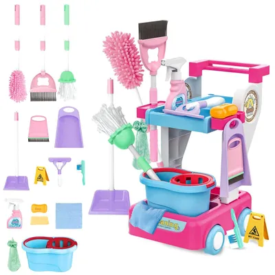 Imagen del producto de Kit de limpieza para niños, de 17 piezas, juguete educativo